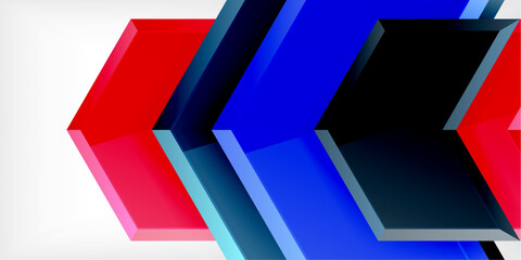 Poster - Technology dynamic arrow geometric background. Vector Illustration For Wallpaper, Banner, Background, Card, Book Illustration, landing page