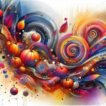  a vibrant graphic art piece happy thanksgiving