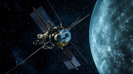 Wall Mural - space probe with space for text
