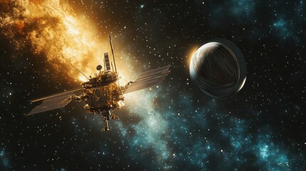 Wall Mural - space probe with space for text