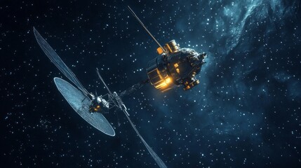 Wall Mural - space probe with space for text