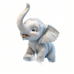 elephant statue figurine isolated on white background