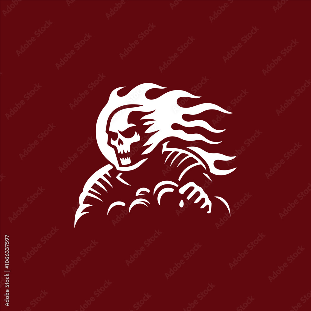 Ghost Rver Sign Ghost rider logo Stock Vector | Adobe Stock