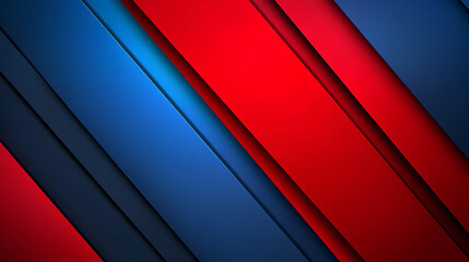 Poster - abstract material blue and red gradient background banner with lines