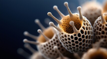 Poster - Detailed Close-Up of Pollen Grains with Unique Texture