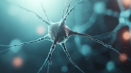 Poster - Detailed Close-Up of Nerve Cells in Soft Focus