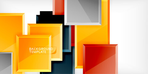 Poster - Glass toy style square shapes abstract design. Vector Illustration For Wallpaper, Banner, Background, Card, Book Illustration, landing page