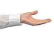 © Daniel - A hand in a white shirt holds something on transparent background