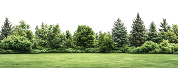 PNG Green lawn trees landscape outdoors.
