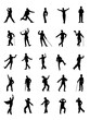 © Adikris - Silhouette collection of male dancer in ballroom dance pose. Silhouettes of man dancing in various pose.