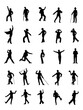 © Adikris - Silhouette collection of male dancer in ballroom dance pose. Silhouettes of man dancing in various pose.
