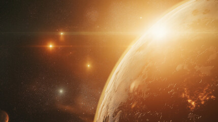 stars of a planet and galaxy