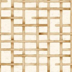 Poster - Seamless Weave Pattern in Neutral Tones
