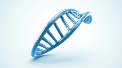 Poster - Blue DNA Helix on Soft Background