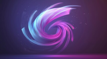 Poster - Colorful Swirl Design on Dark Background