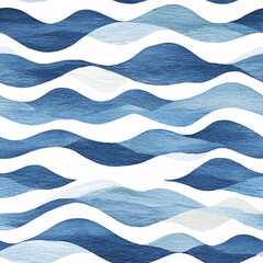 Poster - Blue Wave Pattern Design for Inspiration