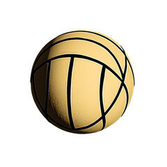 Poster - Volleyball ball line art icon for sports apps and websites