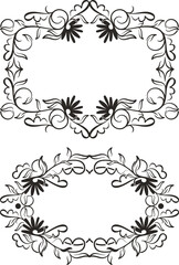 Wall Mural - Vector floral ornamental frame. Vintage oriental panel, great for wedding decorations, greeting cards, invitations, banners, vinyl and laser ready.