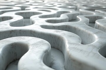 Aufkleber - Abstract White Curved Surface with Textured Pattern