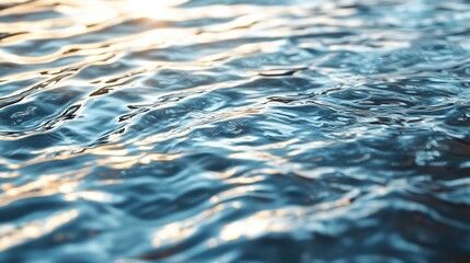 Leinwandbilder - Close-up of a rippling water surface background, highlighting the intricate patterns and textures of the water, providing ample copy space for overlay text.