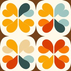 Poster - Colorful Seamless Geometric Print Design for Backgrounds