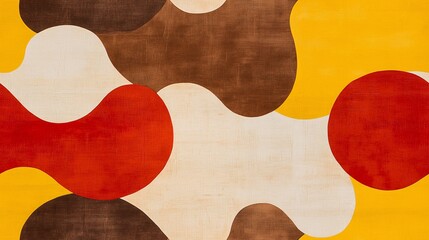 Poster - Abstract Warm Brown Shape Composition