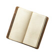 © yendisupiandi - Blank leather notebook mockup isolated. PNG