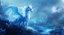 ユニコーン 幻想的な世界 幻想的なユニコーンの美しいアート作品