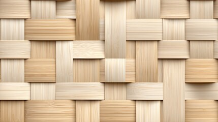 Poster - Seamless Woven Pattern in Natural Tones