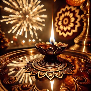 Diwali rangoli with multicolored background in neon realism style, celebrating indian festival and culture, vibrant decoration, festive design, diwali decor, colorful art. Realism. Illustration