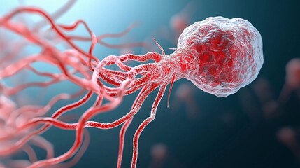 Poster - 3D Rendering of a Parasite with Tentacle-Like Features