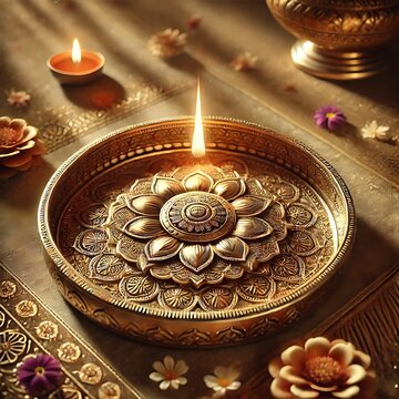 Diwali rangoli with multicolored background in neon realism style, celebrating indian festival and culture, vibrant decoration, festive design, diwali decor, colorful art. Realism. Illustration