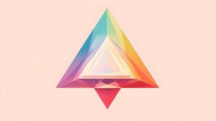 Aufkleber - Vibrant geometric triangle design captures the essence of modern art and aesthetic appeal