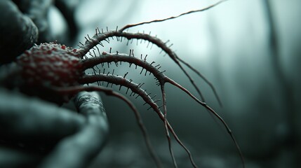 Poster - Intricate View of Parasites in Blood Vessels