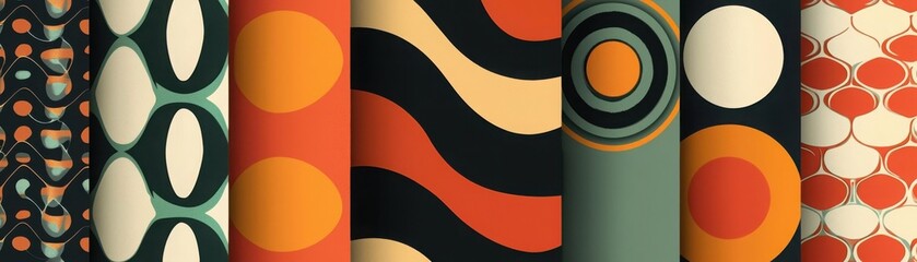 Poster - Innovative and vibrant patterns a journey through retro design inspirations for modern creatives