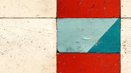 Poster - Retro Abstract Design with Triangles and Squares
