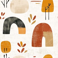 Poster - Colorful Batik Seamless Pattern Design