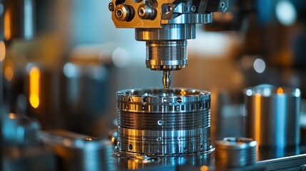 Poster - Engineers work together in industrial plant to improve manufacturing processes with the latest technology