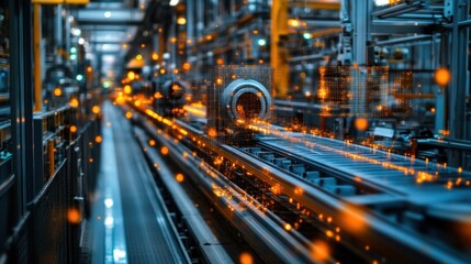 Poster - Digital twin display of production line in industrial plant for real-time improvement