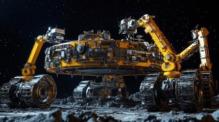 Aufkleber - Building a large structure in space using automated assembly technology using robots