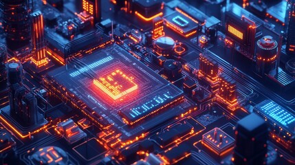 Aufkleber - Cyber monitoring in manufacturing plant using IoT and AI technology to detect anomalies