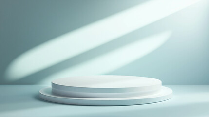 Poster - Clean 3D Product Stand with Soft Edges and Bright Lighting