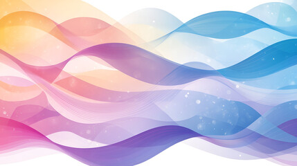 Wavy flowing curve pattern by colorful gradient blue purple pink on white background. Abstract colorful flowing wave lines isolated on white background.