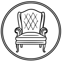 Poster - An editable modern cinema chair, furniture, theater seat icon. Movie, cinema, entertainment. Part of a large icon set.