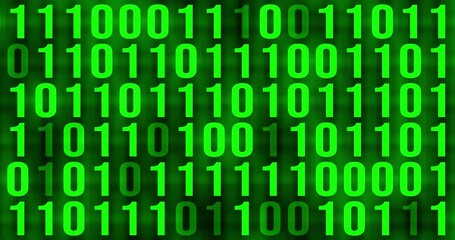 green binary code	
