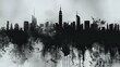 © MAQNet - Cityscape Silhouette with Abstract Splashes