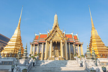 Grand Palace Bangkok, Wat Phra Keaw, Wat Phra Sri Rattana Satsadaram most important in Bangkok, Thailand, South East Asia,