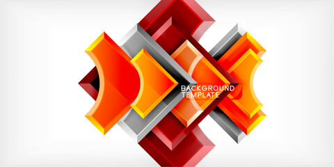 Poster - Geometric design abstract background - circles and triangles