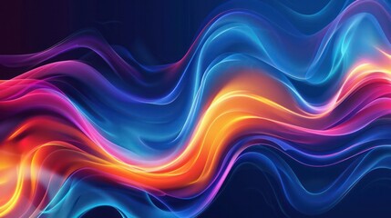 Poster - Digital artists creating abstract holographic backgrounds that play with light and color. Illustrations