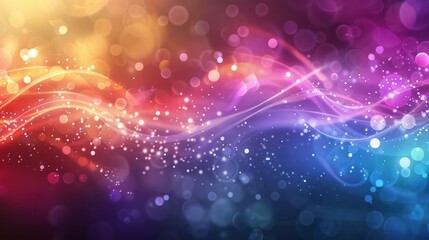 Poster - Digital artists creating abstract holographic backgrounds that play with light and color. Illustrations